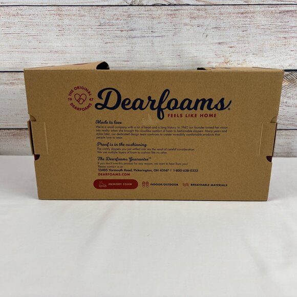 Dearfoams Memory Foam Men's Slippers Black Size Large 11-12 - Picture 9 of 10